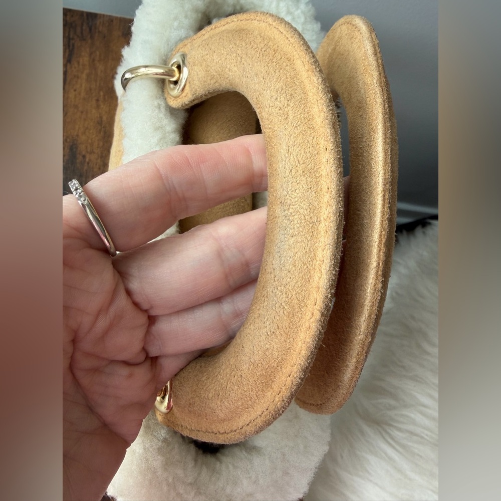 Christian Dior Lady Dior Mini Shearling Cannage Suede Bag Ecru w/ Gold Hardware - Picture 11 of 16